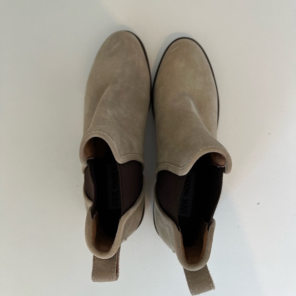 Steve Madden Darbie Suede Boots Size Taupe Dares 6.5 - Picture 9 of 11